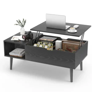 Coffee Table For Living Room 39.37"x19.7", Easy Lift Top with Storage, Black or Chocalate