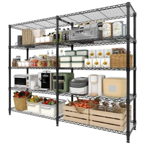 Storage Shelves, Heavy Duty Metal, Adjustable, 4/5 Tiers