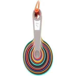 Measuring Cup/Spoon Set, Stainless Steek, 12-Piece Color-Coded, Dishwasher Safe
